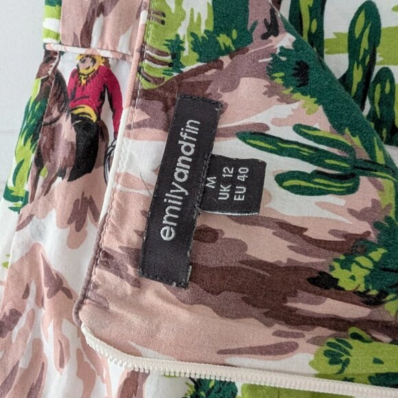 Emily and Fin Cowboy Western Cotton lined Pencil Skirt - ADORABLE - Picture 5 of 5